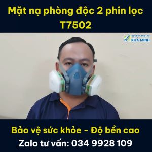 Mặt nạ chống độc chống bụi mịn bụi sơn hơi hóa chất độc hại khí gas