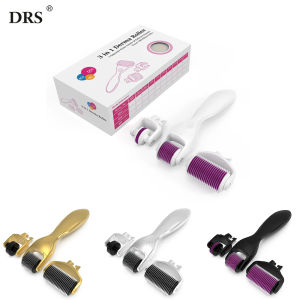 DRS 3 In 1 Microneedling Derma Roller Device Kits 180 / 600 / 1200 Needling Micro Needling Therapy MTS Skin Care Hair Growth