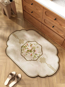QINGGENGNONG | New Chinese Style Bathroom Floor Mat Diatomite Moisture Absorbent Anti-slip