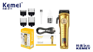 Kemei KM-511 Adjustable Foil Blade Professional Hair Clipper ABS Plastic Housing LED Fast Charger Hair Trimmer High Speed Cutter