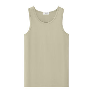 MiiOW | Catman Mens Ice Silk Modal Vest Thin Summer Fitness Base Shirt Crossbar Seamless Top Youth Trendy Round Neck Sweat Vest