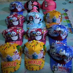 topi anak motif  full fridn mixue/ topi anak baseball mixue/ motif Random