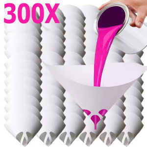 200/300Pcs Paint Filters 190 Micron for Automotive Spray Painting / Nylon Mesh Strainers / Fits 1.3-2.0mm Spray Gun Nozzle / Fine Filtration for Wood Furniture / Disposable Nylon Mesh Car Paint Filters