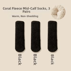 Warm Lambswool Socks Coral Fleece Thickened for Autumn and Winter