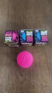 2026 New Model NeeDoh Fuzz Ball Wonder Waves Sensory Squeeze Toy Textured Stress Relief Fidget Ball for Adults Toy
