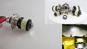 KEVANLY | 1Pcs H4 BA20D P15D LED Lens Bulbs 89smd Motorcycle Headlight White Yellow High Low Beams LED Signal Fog Lamp Plug And Play