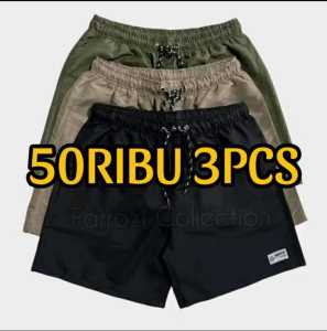Paket 50Ribu Dapat 3 Pcs Celana Boardshort Pendek Pria Korean Style Premium Distro