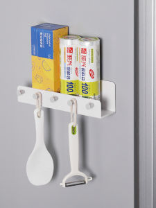 1ชิ้นไม่มีรูเจาะติดผนังห้าตะขอชั้นวางของในห้องน้ำมัลติฟังก์ชั่นชั้นวางที่เก็บของใช้ในครัวเรือนสำหรับห้องครัว/ห้องน้ำ/ห้องอาบน้ำ/ห้องอาบน้ำ/ห้องอาบน้ำ/หลังประตู