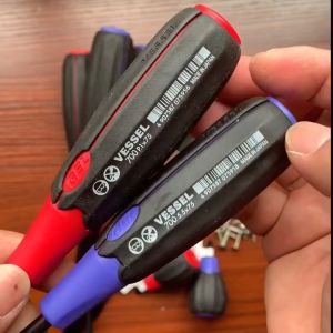 VESSEL No.700 Super Cushion JIS Magnetic Rubbery Grip Screwdrivers (Made in Japan)