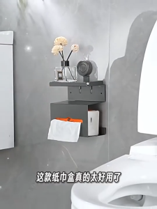 Stainless Steel Wall Mount Bathroom Toilet Paper Rolls Wall Mounted Drill Free Installation
