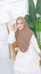 hijab instan bergo non pet jilbab daily spandek jersey