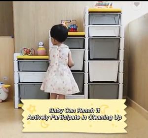 INSTOCK - School Kids Cabinets Space Saver Storage Box Storage Cabinet Bookshelf Wardrobe Organizer Cabinet Storage Drawer Organizer Storage Drawer Shelf Rack Cabinet Toy Children Organizer Toys Furniture Toddlers  Clothes Cabinet