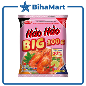 [SET 5 GÓI] - ACECOOK - Mì Hảo Hảo Big 100g Tôm Chua Cay Mì Big 100 Hảo Hảo Tôm chua cay Mì Hảo Hảo Big100 (100g/gói)