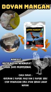DOYAN MANGAN SASET 10 KAPSUL - Nafsu makan ayam meningkat