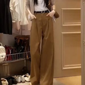 Spring Autumn Knitted Cardigan Short Sleeve Wide Leg Pants Set Three Pieces Korean Style Fashionable Small Stature Clothes