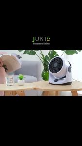 【JUKTA】Kipas Sirkulasi Udara Kipas Angin Meja Kipas Angin Kipas Angin Mini 8 Inch 3 Roda Gigi Yang Dapat Disesuaikan Duduk Modern & Minimalis Warna Putih White Rotasi 180° Atas Bawah Garansi Resmi 1 Tahun