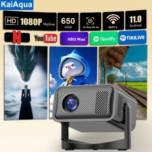 Máy Chiếu Di Động KaiAqua HT23 Plus 4K 650ANSI Độ Phân Giải Gốc 1080P Tự Động Lấy Nét Chỉnh Hình Thang BT5.2 Android 11 WiFi6 360 Độ °   Rạp Chiếu Phim Tại Gia