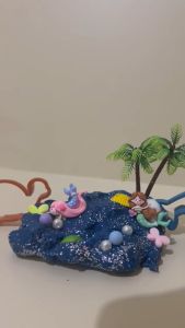 Playdoh / playdough / fundoh / Playdough kits sensory play / magic jars tema mermaid putri duyung