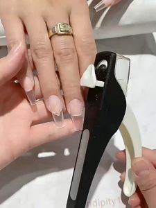 Manicure Nail Edge Cutter Fake Nail Tips Clipper U-shaped Scissor with Packaging Box 甲片专用一字剪U形剪指甲钳延长修型剪刀美甲工具