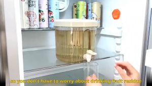 4L กาต้มน้ำเย็นขนาดใหญ่ ตู้เย็นพร้อมก๊อกน้ำ เครื่องดื่มกาต้มน้ำหม้อตู้เครื่องดื่ม บ้านเหยือกน้ำเย็นถัง