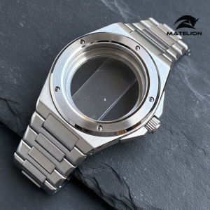 200M Waterproof 40mm Sapphire Dive Watch Case For Ingenieur NH35 NH36 NH34 PT Movement Dive Watch Part Glass Back Steel Bracelet