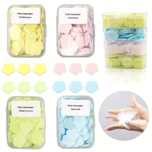 100pcs/box Portable Hand Wash Sheets - Scented Travel Soap for On-The-Go Hygiene Individually Wrapped TSA-Friendly Pocket-Sized for Camping & Daily Use