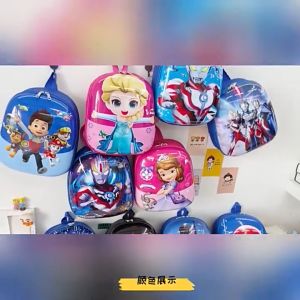 School Bag Elsa Minnie Mickey Ultraman Spiderman Hello Kitty Unicorn Pony kindergarden preschool bag baby backpack hard cover bag