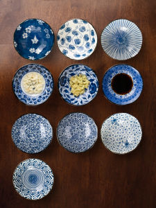 Japanese Style Ceramic Sauce Dish Underglaze Color Dining Utensils Seasoning Dish Dip Sauce Small Plate Home Use Dish