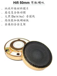 High-Fidelity Headset Speaker Unit AH-D9200 24 Ohm Composite Film 50mm DIY Helmet Headphones Ideal for Sound Enthusiasts