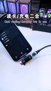 Bộ Chuyển Đổi OTG 2 Trong 1 PD100W USB C Bộ Sạc Type C Đực Sang Đầu Đọc Thẻ Nhớ TF3.0 Cho Điện Thoại Máy Tính Bảng Máy Tính Xách Tay