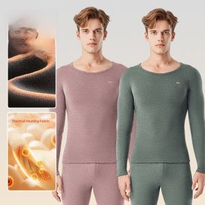 MiiOW | Thickened Fleece Warm Underwear Set For Men High Neck Long Sleeve Base Layer Shirt And Pants Thermal Winter Suit MiiOW Catman
