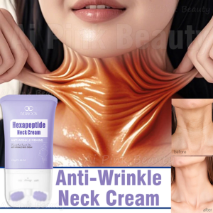 Anti-Wrinkle Neck Cream 110g Neck Cream Massage Roller Anti-Wrinkle Firming Remove Neck Lines Whitening Moisturize (Saggy Skin Neck Lines Anti-Wrinkle Peptide Collagen Neck Cream)