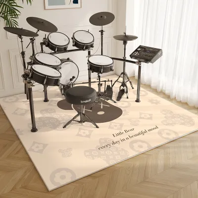 XXM | Thickened Jazz Drum Carpet Pad Anti-slip Electronic Drum Mat Shock Absorption Drum Set Home Use Soundproofing Floor Mat