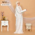 ALIFAH Mukena Terusan Dewasa Bahan Sutra Paris Prada premium Renda Mewah Jumbo Terbaru Full Bordir. 