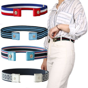 Belt Womens Jeans Seamless Bean Bag Elastic Pant Belt Punch-Free Elastic Thin Easiest for Match Handy Gadget Small Belt Summer