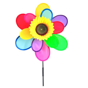 WEIBAI | Colorful Large Outdoor Windmill Sunflower Childrens Hand-Held Toy
