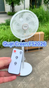 Quạt Cây Điều Khiển Từ Xa CREEN CR-FS2026 Quạt 7 Cánh 40W Điều Chỉnh Linh Hoạt - Hàng Chính Hãng