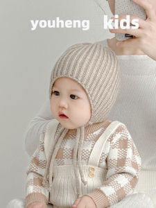 Mũ Len Trẻ Em Hàn Quốc Mùa Thu Đông Có Dây Buộc Tai Ấm Áp Màu Trơn Đa Năng Cho Bé Trai Và Bé Gái Mũ Len Trẻ Em