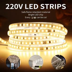 【COD】LED Strip Lights Indoor/Outdoor LED Lights String IP65 Waterproof Warm White LED Cuttable Rope Lights Ceiling Decor Holiday Light Flexible Light LED Light for Home Bedroom Dorm Room Bar Kitchen DIY Mode Decoration Christmas Gift