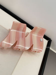High Quality Large Size Acetate Hair Claw Clip Shark Bite Texture Coffee Milk Pattern Hair Accessories Fashionable Korean Style