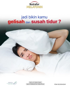 Nutrafor Melatonin Bantu Atasi Sulit Tidur Jet Lag Suplemen Susah Ngantuk BPOM Halal