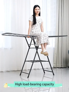 Monsoon-Proof Hanger Stand Stainless Steel Sampayan Foldable Clothes Drying Rack | Mabilis Matuyo Kahit Tag-ulan | Heavy Duty Windproof Floor Laundry Rack | Outdoor Indoor Clothes Hanging Rack