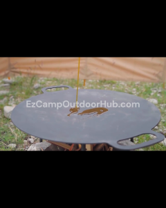 Naturehike Large Baking Cooking Pan Non-Stick High Round Square Tripod Stand or Stove Grill Top Frying Pan Korean BBQ Grilling Cast Iron Outdoor Camping Portable Cookware Equipment 26/30/40/49cm with Storage Bag Nature Hike