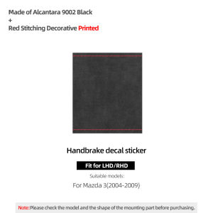 ALCANTARA | For Mazda 3 Axela 2004-2009 Made of Alcantara Center Console Gear Shift Handbrake Trim Sticker Car Interior Tuning Accessories