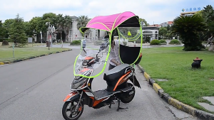 【Ready stock】Protective Gear Electric Car Canopy Motorcycle Awning Electric Car Scooter Cover Rain with bracket full set