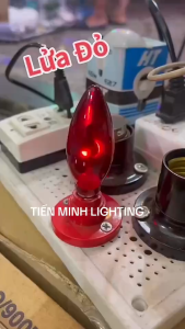 Bóng đèn trái ớt lửa 3w nhiều màu đui E12 tạo hiệu ứng ngọn lửa nhấp nháy vỏ thủy tinh