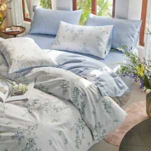 DOHIA | Fresh Floral Cotton Duvet Cover For Single Double Bed