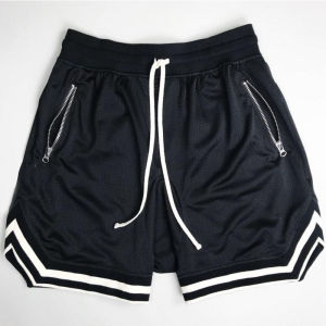 Man short 2025 summer fitness shorts mens quick drying mesh solid color hip-hop breathable casual basketball pants