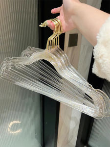 Transparent Crystal Acrylic Clothes Hanger Home Use No Trace Anti-Slip Shoulder Angle Preventing High-End Clothes Support Luxury Storage Clothes Hang
