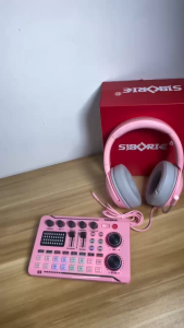 Siborie S9 Soundcard + H7 Headphone Paket Lengkap Live Soundcard Bluetooth  Streaming Langsung